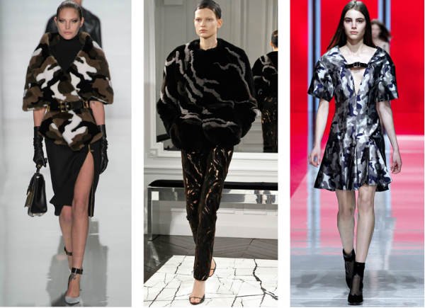 2014 kış modası kamuflaj trendi